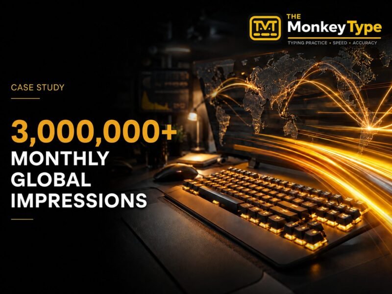 The Monkey Type: 400K+ Monthly Global Impressions